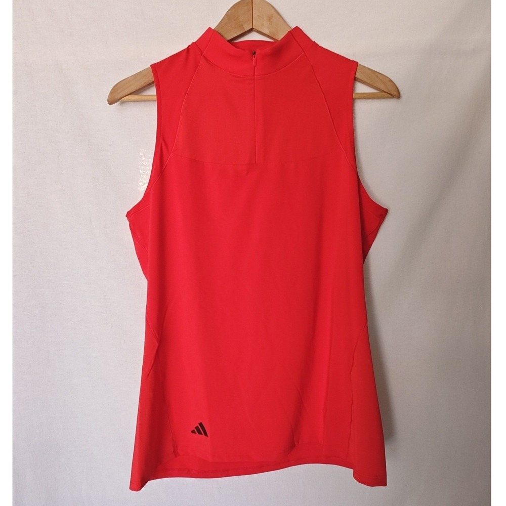Adidas Ultimate365 Solid Quarter-Zip‎ Mock Golf Polo Shirt Ruby Red JF8818 M New